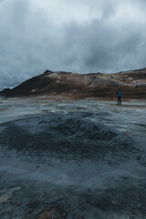 Iceland nature, Vulcanic landscape in Summer.