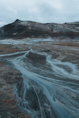 Iceland nature, Vulcanic landscape in Summer.
