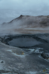 Iceland nature, Vulcanic landscape in Summer.
