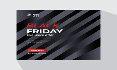 Naklejka premium Black Friday social media template design