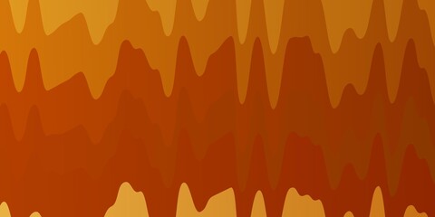 Light Orange vector background with curved lines.