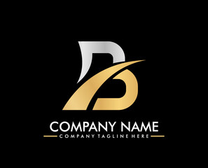 Obraz premium Luxury company logo. logotype letterhead B creative icon logo sign symbol template