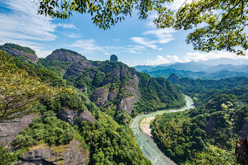Fototapeta na wymiar Guangxi Guilin Resources Tianmen Mountain Zijiang River Scenery