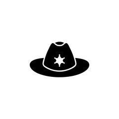 Cowboy sheriff hat icon vector illustration