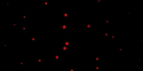 Dark Red vector background with colorful stars.