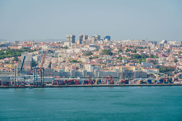 Fototapeta premium City skyline of Lisbon, Belém District