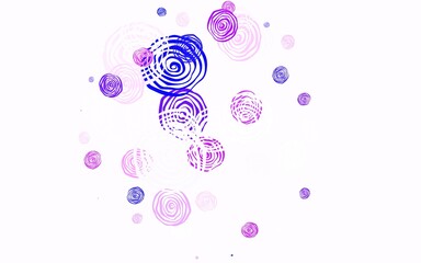 Light Purple vector doodle layout with roses.