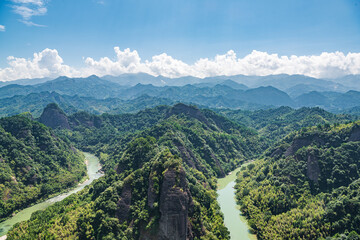 Fototapeta na wymiar Guangxi Guilin Resources Tianmen Mountain Zijiang River Scenery