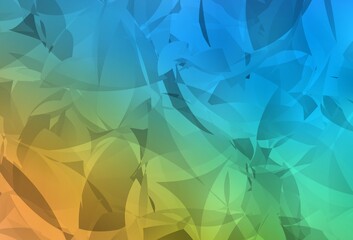 Light Blue, Yellow vector texture with abstract poly forms.