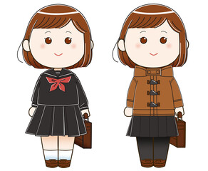 セーラー服　秋冬　女子制服