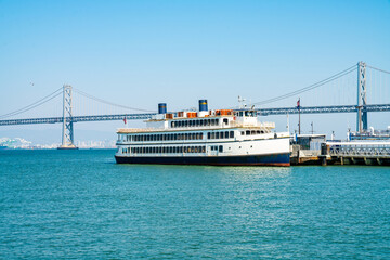 Dock with ferries in San Francisco