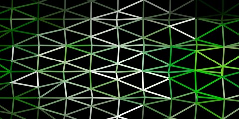 Dark green vector triangle mosaic pattern.