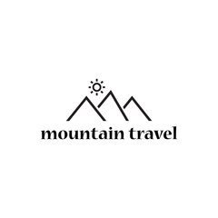 Mountain Travel Logo Vector Natural