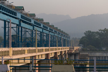 a dam & a bridge over the river