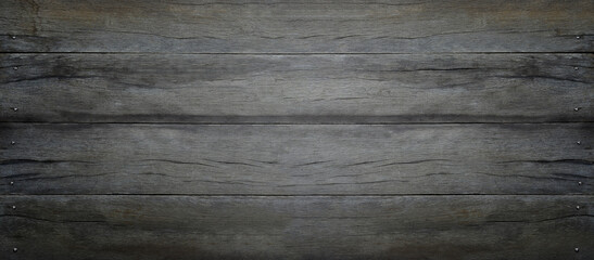 Panorama Vintage wooden boards of plank background.