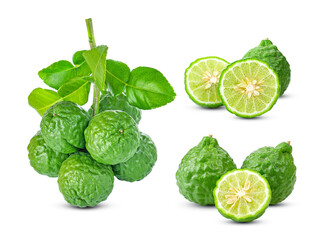 Bergamot fruit isolated on white background.