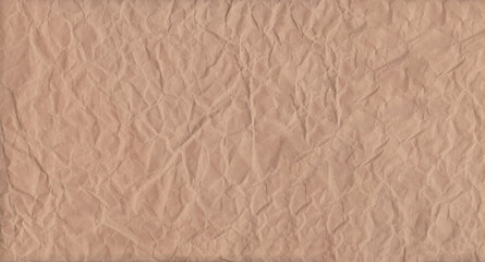 Crumpled brown paper of texture background.