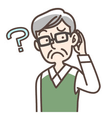 難聴など　おじいさん