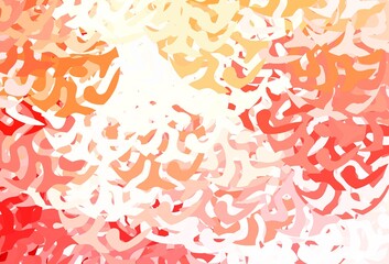 Light Red, Yellow vector template with chaotic shapes.