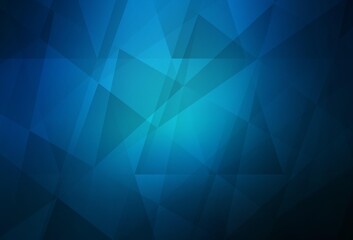Dark BLUE vector gradient triangles template.