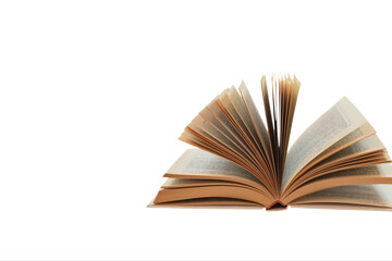 Opened book isolated on a white background