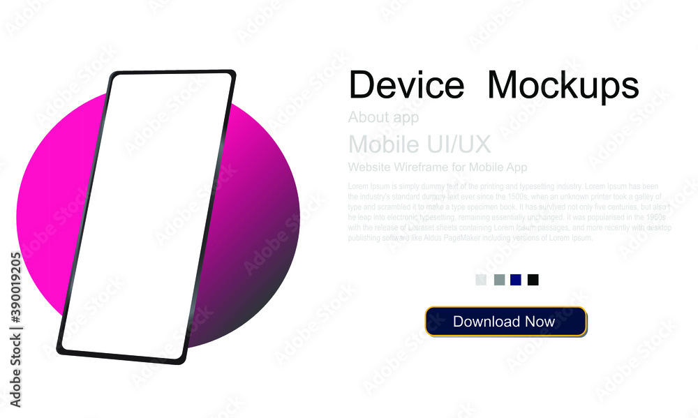 Aufkleber mock up smartphone vector icon white isolated background copy space empty blank templete creative gr