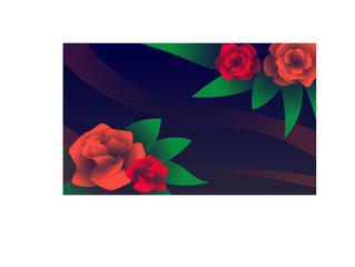 Painting rose vector, illustration image.
