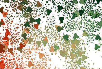 Light Green, Red vector pattern with random forms.