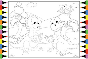 coloring dinosaur for kids