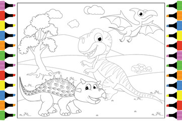 coloring dinosaur for kids
