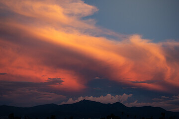 sunset in the mountains