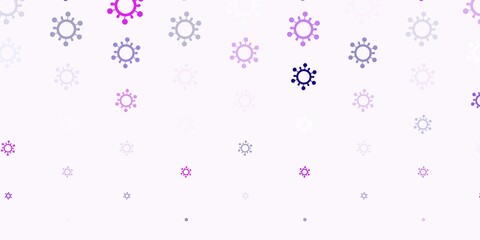 Light Purple, Pink vector texture with disease symbols.