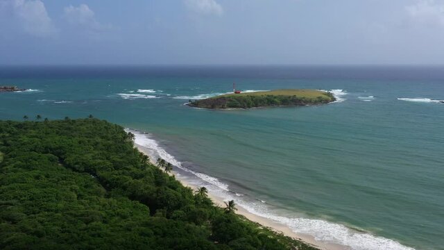 islet Cabrit Martinique aerial shot Grande Terre white sand beach west indies 
