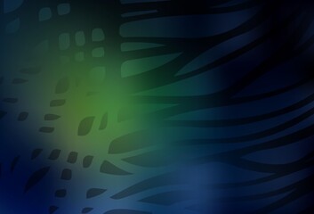 Dark Green vector glossy abstract backdrop.