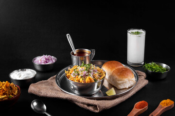 Misal pav An indian breakfast dish