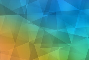 Light Blue, Yellow vector polygonal background.