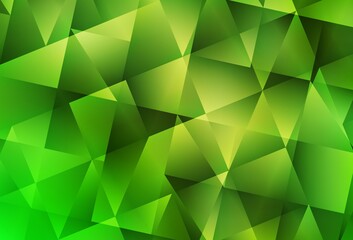 Plakat Light Green, Yellow vector gradient triangles texture.