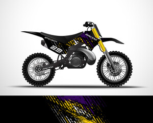 Obraz na płótnie Canvas Motorcycle, Motocross wrap decal and vinyl sticker design.