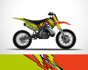 Motorcycle, Motocross wrap decal and vinyl sticker design.