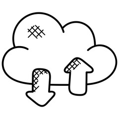 
Cloud computing network sharing icon
