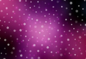 Dark Purple, Pink vector backdrop in holiday style.