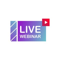 live webinar buttons, banner icons, icon label illustrations, gradations, products, etc.