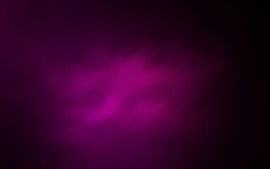 Dark Pink vector pattern with night sky stars.