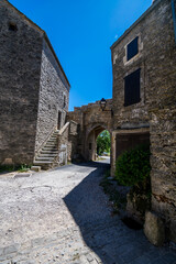 Fototapeta na wymiar La Couvertoirade joli village médiéval perché en Aveyron. 