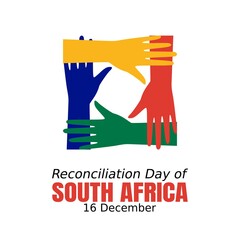 Reconciliation Day of South Africa Vector Illustration Vector Illustration. Suitable for greeting card poster and banner