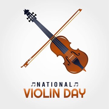 National Violin Day Vector Illustration. Suitable for greeting card poster and banner