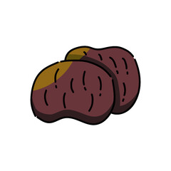 Potatoes filled icon vector illustration