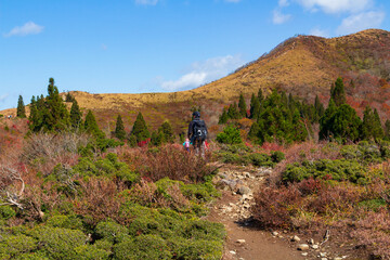 紅葉の武奈ヶ岳 登山風景