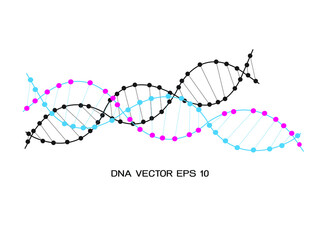 Illustration Pictogram of DNA Symbol Isolated on White Background - Vector EPS 10.