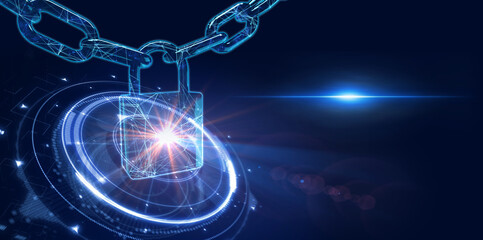 Cyber security data protection business technology privacy concept.